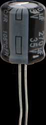 EEUFR1V271B Electrolytic capacitor, radial, 270 µF, 35 V, 105°C, low ESR