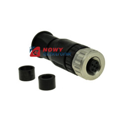 Wtyk żeński prosty 4P M12 złącze IP67 do czujnika (gniazdo)