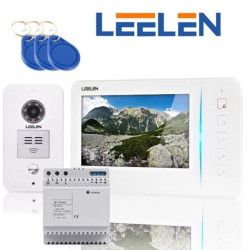 Zestaw wideodomofonowy z monitorem 7cali JB305_N60w / No15pc + zasilacz na szynę DIN + 3xbrelok (z czytnikiem)