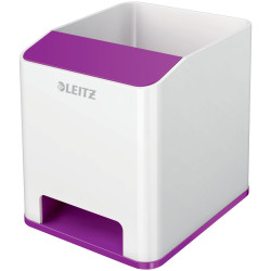 Leitz Sound Pen Holder WOW White &amp; White &amp; Purple