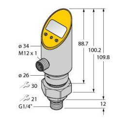 Turck Przełącznik 1 szt. PS001R-504-2UPN8X-H1141 0 bar do 1 bar