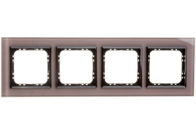 SONATA Ramka poczwórna szare szkło / czarny R-4RGC/41/25