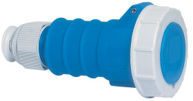 Złącze przemysłowe - zasilające 16A Gniazdo 230 V 2P + E Bals Niebieski Montaż na kablu IP67