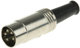 Wtyk Din 5 -pinowe Męski Montaż na kablu 60 V AC