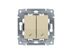 DANTE Łącznik podwójny schodowy z klawiszem bez ramki krem 450319 KOS