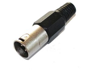 Wtyk XLR na kabel czarny