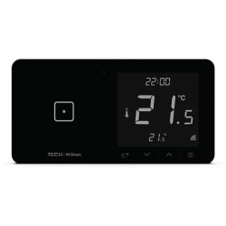 SINUM WSR-01m L Regulator pokojowy + włącznik jednopolowy lewy kolor czarny