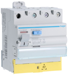 RCCB, Typ A-HI, 3P+N-biegunowy, 63A, 300mA, Hager, CFH 230 → 400V ac