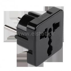 Adapter WT PL GN uniwersalne UK / USA czarne