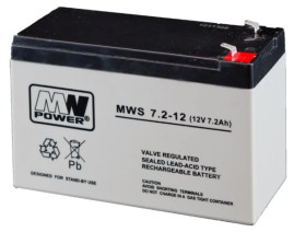 Akumulator VRLA AGM 12V 7.2Ah (żywotność 3-5lat) MWS 7.2-12
