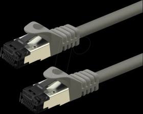 21991802 Patch cable, Cat.8.1, S/FTP (PiMF), gray, 2 m