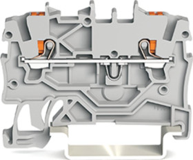 2-wire feed-through terminal, spring-clamp connection, 0.14-1.5 mm², 1 pole, 13.5 A, 8 kV, gray, 2200-1201