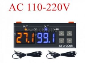 Podwójny regulator temperatury 230V AC; NTC