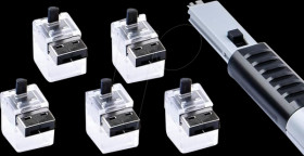 NC03PKBK Cable lock, RJ45, 5 pieces, with key, black