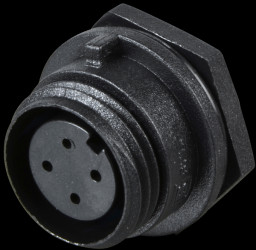 PX0412/04S Connector, front panel, 4-pin, socket