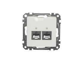 SEDNA DESIGN & ELEMENTS Gniazdo komputerowe 2xRJ45 kat.6 STP białe SDD111462S SCHNEIDER ELECTRIC