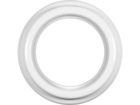 Ramka pojedyncza okrągła do łączników i gniazd natynkowych Retro ceramic - biała