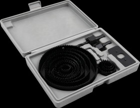 1533793 Hole saw set, 16-piece, diameter 19-127 mm