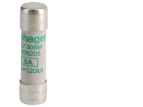 Wkładka bezpiecznikowa cylindryczna CH-10 10x38mm aM 8A 500VAC LF308M HAGER