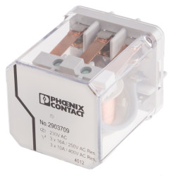 Przekaźnik mocy 230V ac 3P-NO Phoenix Contact 2.8W, montaż PCB 7080Ω Wciskane