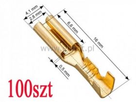Konektor GN ( nasuwka) mosiądz 2,8 / F-1- 100szt
