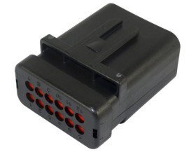 Złącze samochodowe 12-pinowe TE Connectivity 2-rzędowe Męski AMPSEAL 16 Montaż na zacisku Obudowa złącza samochodowego