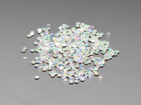 Adafruit No-Foil Flat Back Rainbow Crystals for NeoPixel LEDs - 100 pack