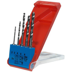 kwb 421140 HSS Metal Twist Drill Bit set 5-piece 1/4&quot; Hex chuck