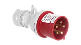 Wtyczka Przenośna Ze Zmianą Faz 5P 32A 400V Czerwona Ip44 Ivno 3253