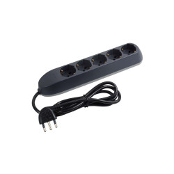 Listwa zasilająca 5 gniazda Przedłużacz z gniazdami typ 2P+T 250 V AC