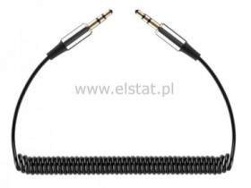 Jack 3,5 WT-WT 1m stereo spiralny