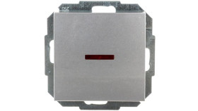 Sentia Łącznik Jednobiegunowy 10A Z Podświetleniem Srebrny Połysk 1423-56