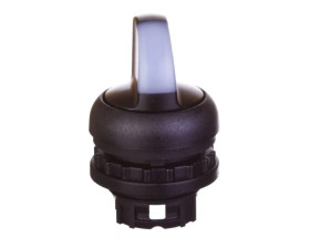 Napęd przełącznika 2 położeniowy biały z podświetleniem bez samopowrotu M22S-WRLK-W 216824