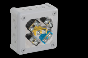 Puszka natynkowa z zaciskami 12 wlotów VIPLAST VP-41 SZARA IP55 98x98x42mm 041-53