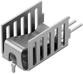Clip-on heatsink, (L x W x H) 21 x 13 x 13 mm, 24.1 K/W, solderable surface, 10151071