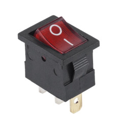 PRZEŁĄCZNIK KLAWISZOWY PRK120B 6,5A 250V (13A 125V) SPST 3PIN CZERWONE PODŚWIETLENIE (PRZEL-PRK120B)