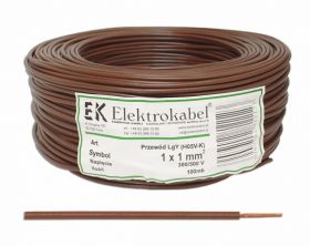 PRZEWOD LGY 1*1MM BRAZOWY