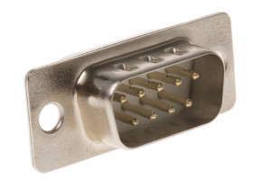 Złącze D-Sub 9-pinowe Męski Proste Montaż na kablu raster 2.77mm Złoto