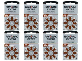 64 x baterie do aparatów słuchowych Rayovac Extra 312