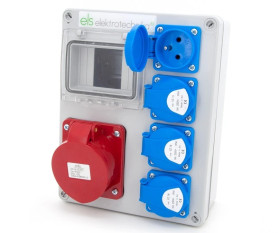 Rozdzielnica budowlana Mikołajki 32/5 + 4*GS, obudowa naścienna, 4NO401