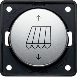 Integro Łącznik przyciskowy odwracający polaryzację z nadrukiem markizy i strzałek chrom mat lakierowany 936962568