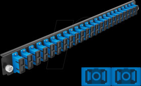 43363 19" Splice Box Front Panel, 24 port, SC Duplex, blue