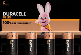 Plus-C K4 Duracell Plus, Alkaline Batterie, C (Baby), 4er-Pack