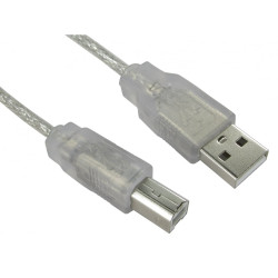 Kabel USB Złącze A USB A Złącze B USB B dł. 1.8m Przewód przedłużający USB USB 2.0 kolor: Bezbarwny