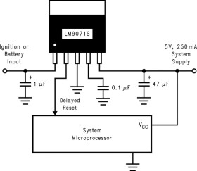 250-mA, 26-V, low-dropout voltage regulator with RESET with delay