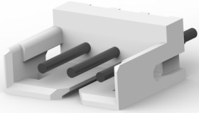 Pin header, 3 pole, pitch 2 mm, straight, natural, 292161-3