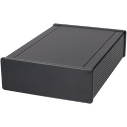 Hammond 1455U2802BK Black Extruded Alum Enclosure Plastic Bezels 279x191x66mm
