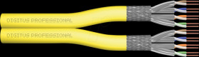 DK-1743-A-VH-D-5 Laying cable Cat.7a, duplex, S/FTP, 1500 MHz, yellow, 500 m