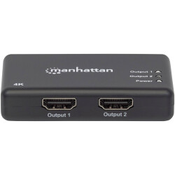 Manhattan 207669 2 ports HDMI splitter 4096 x 2160 p Black