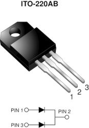MBRF30H45CT Dual Common Cathode Schottky Rectifier High Barrier Technology for Improved High Temperature Performance